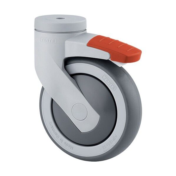 樹脂キャスターLEVINA LIGHT(エラストマー車輪) φ75 自在式(ホイールロック付) 5225PJP075L51-10 1点