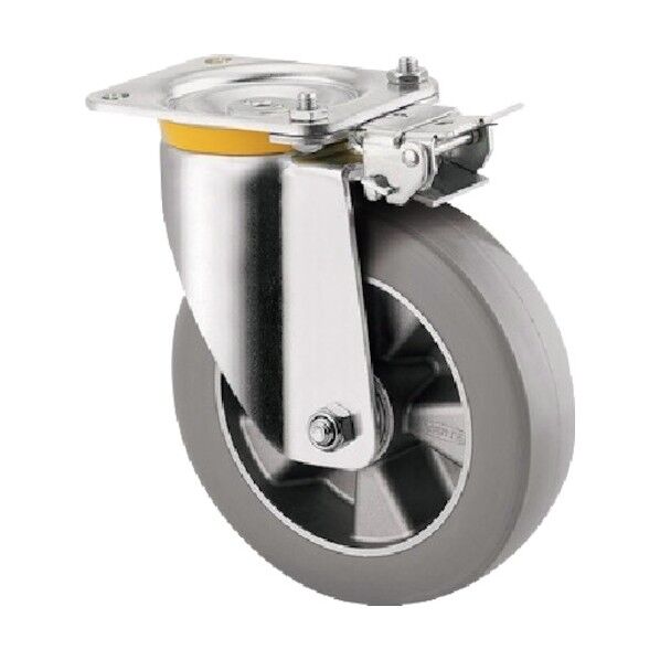 重荷重用キャスターZETA(ウレタン車) φ250 自在式(方向ロック付) 4681ITP250P63 SH80 CONVEX 1点