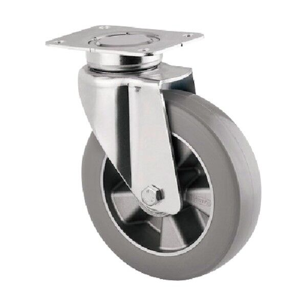 重荷重用高性能旋回キャスターDELTA(ウレタン車・メンテナンスフリー) φ160 自在式 3640ITP160P63 SH80 CONVEX 1点