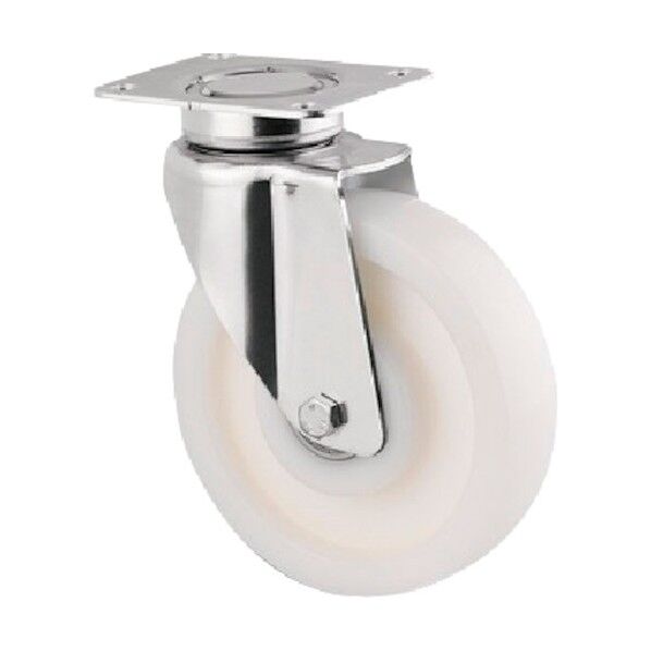 重荷重用高性能旋回キャスターDELTA(ナイロン車・メンテナンスフリー) φ160 自在式 3640TOP160P63 1点