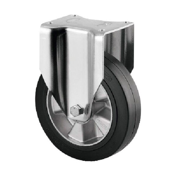 重荷重用高性能旋回キャスターDELTA(ゴム車・メンテナンスフリー) φ200 固定式 3648IEP200P63 1点