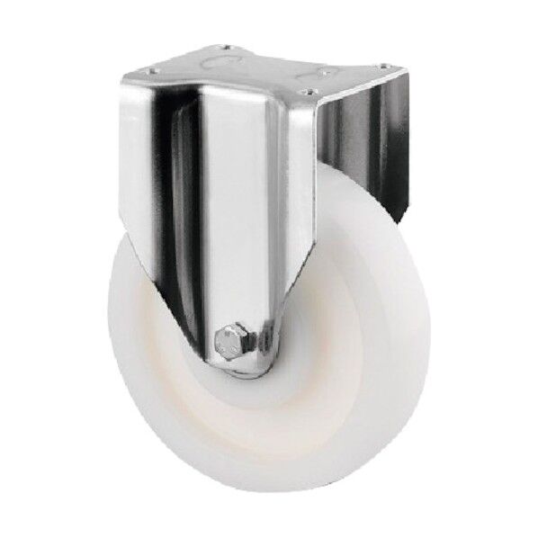 重荷重用高性能旋回キャスターDELTA(ナイロン車・メンテナンスフリー) φ160 固定式 3648TOP160P63 1点