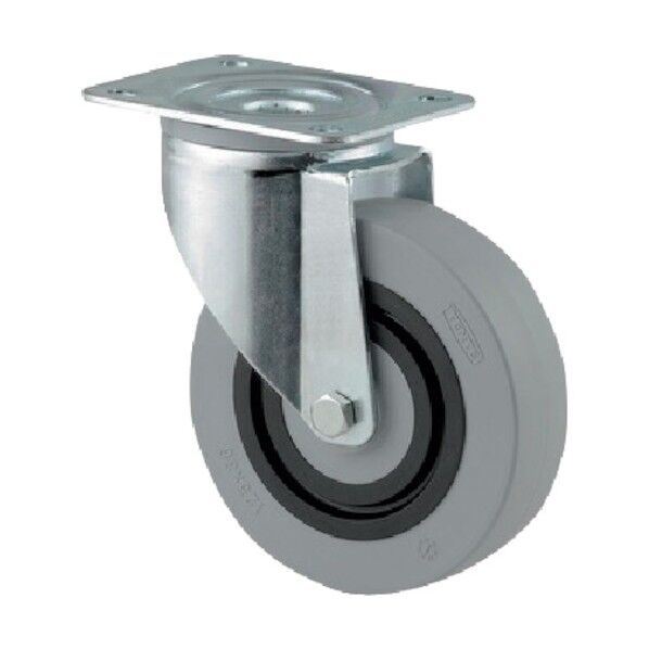 プレート式キャスターALPHA(ナイロン車) φ125 自在式