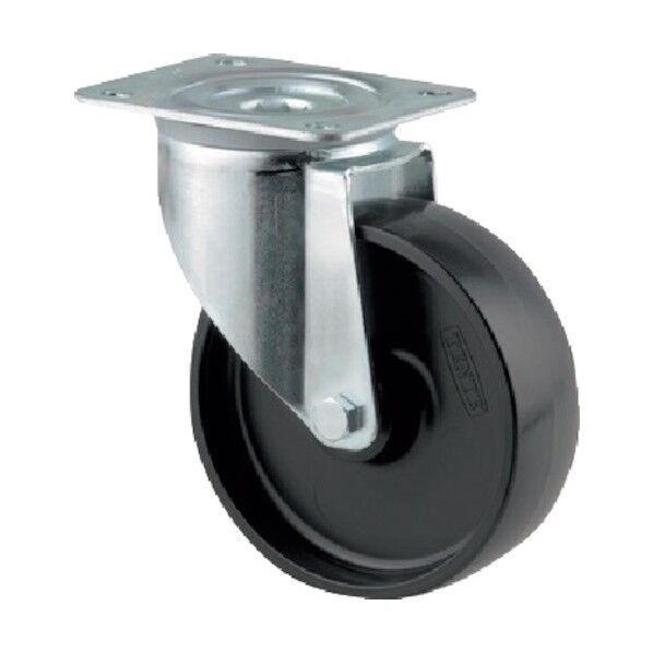 プレート式キャスターALPHA(ナイロン車) φ125 自在式 3470POR125P62 1点