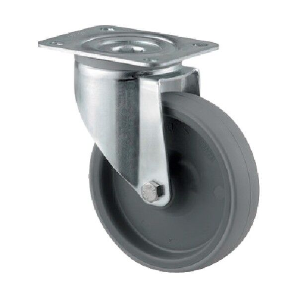 プレート式キャスターALPHA(ポリウレタン車) φ125 自在式 3470UAR125P62 1点