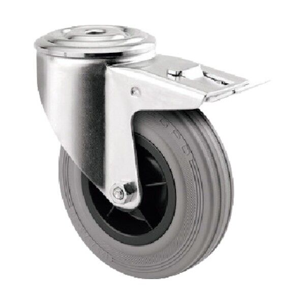 ボルト穴式キャスターALPHA(タイヤ痕レスタイプ) φ200 自在式(トータルロック付) 3477PIR200P30-13 1点