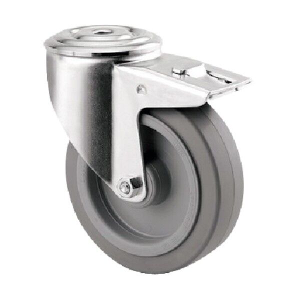 ボルト穴式キャスターALPHA(タイヤ痕レスタイプ) φ125 自在式(トータルロック付) 3477UFR125P30-13 1点