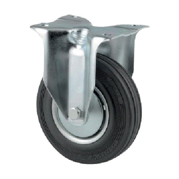 プレート式キャスターALPHA(ゴム車) φ160 固定式 3478DVJ160P63 1点