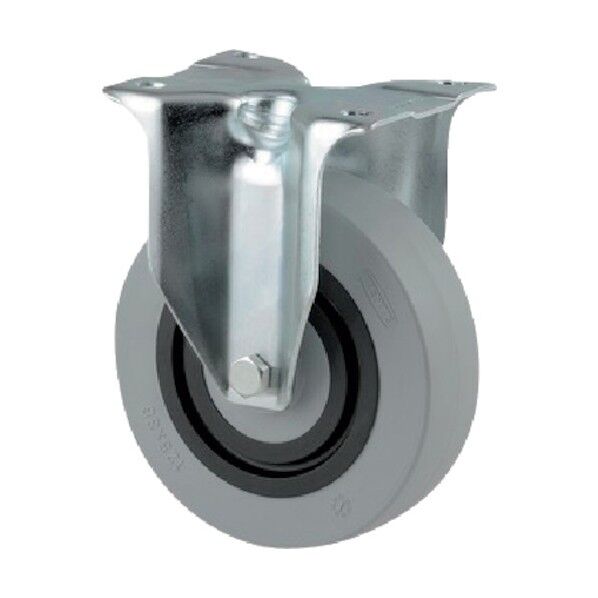 プレート式キャスターALPHA(ナイロン車) φ125 固定式