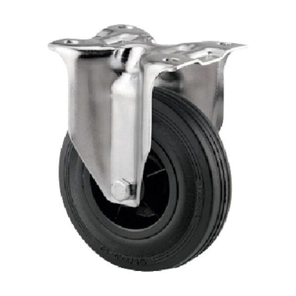 プレート式キャスターALPHA(ゴム車) φ125 固定式 3478PVR125P62 1点
