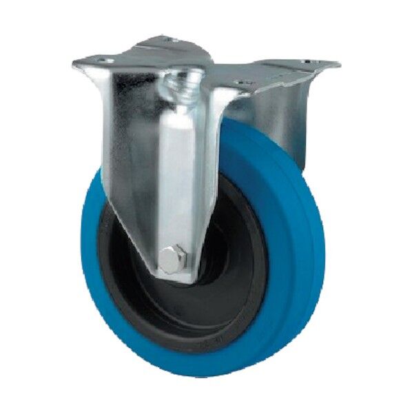 プレート式キャスターALPHA(タイヤ痕レスタイプ) φ125 固定式 3478UFR125P62 SKY BLUE 1点