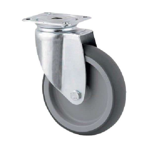 プレート式キャスターAGILA(エラストマー車) φ150 自在式 2470PJO150P50 1点