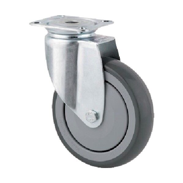 プレート式キャスターAGILA(ポリウレタン車) φ125 自在式 2470UAP125P50 1点