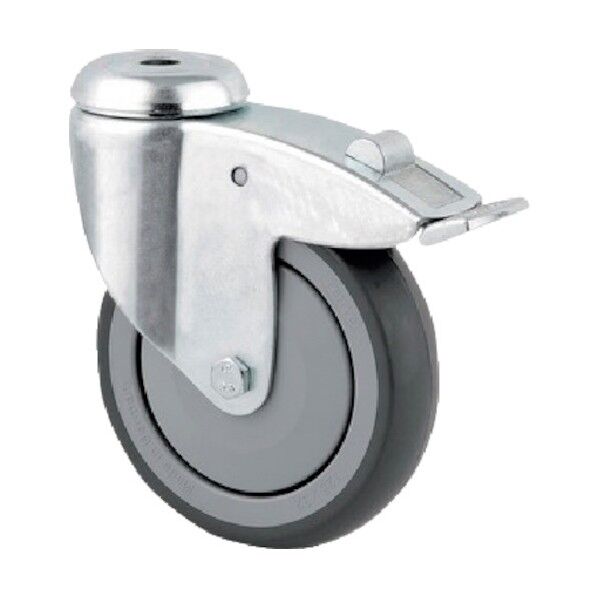 ボルト穴式キャスターAGILA(ポリウレタン車) φ125 自在式(トータルロック付) 2477UAP125P30-13 1点