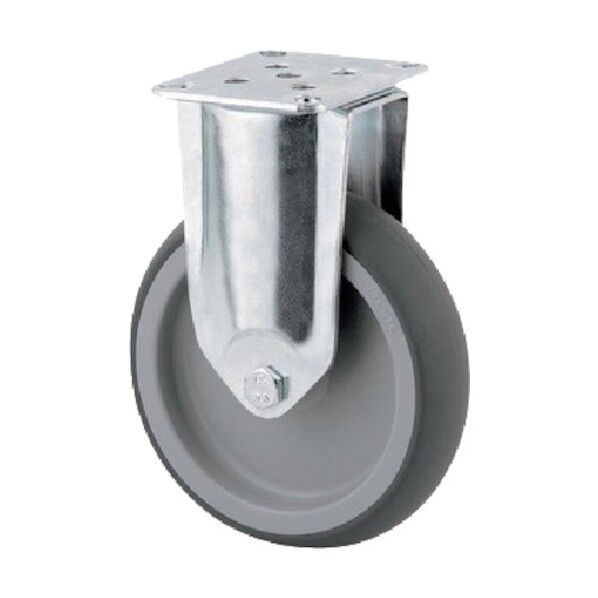プレート式キャスターAGILA(エラストマー車) φ125 固定式 2478PJO125P50 1点