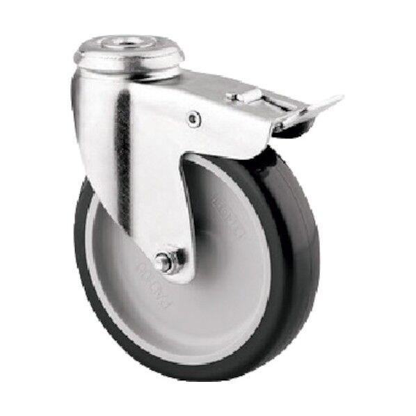 ボルト穴式キャスターAGILA(ポリウレタン車) φ100 自在式(トータルロック付) 1477PAO100P30-11 1点