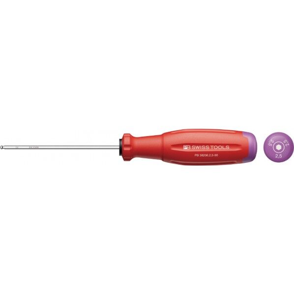 PBスイスツール スイスグリップEVO ボールポイントドライバー サイズ2.5mm 全長194mm 38206.2.5-90 1本