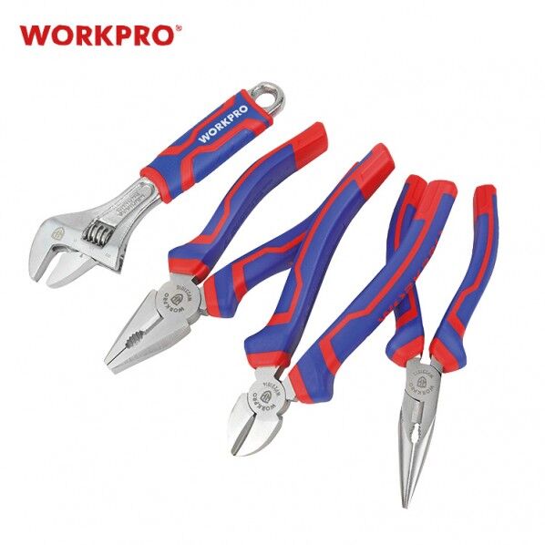WORKPRO ワークプロ プライヤー&モンキレンチセット 4本組 WP201009 1セット