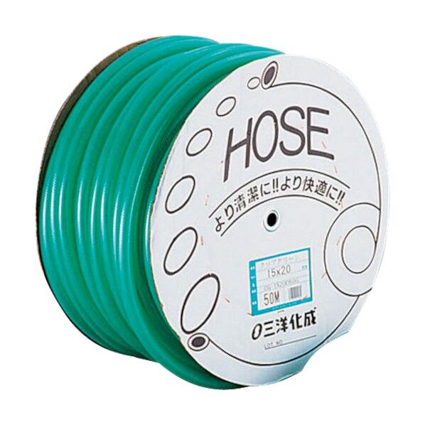 クリアグリーン 水道用ホース 耐圧タイプ (50m巻) KHC13 1点