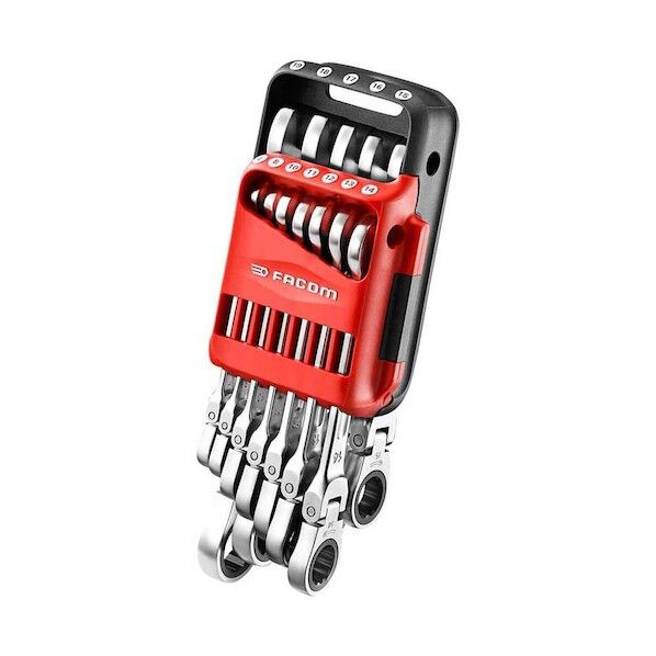 コンビネーションレンチセット メトリックポータブルケース付10Pc.ヒンジ付き