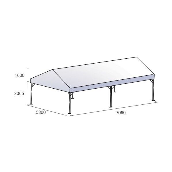 集会用大型テント 3間x4間 天幕白 TOT-34 1点