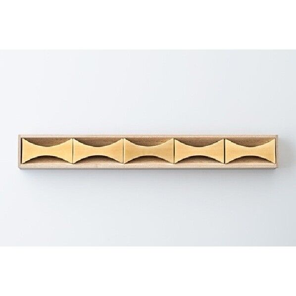 メタリスト 箸置き 『閃光』5個入 50×18×10mm 鋳肌 FG-035 1個