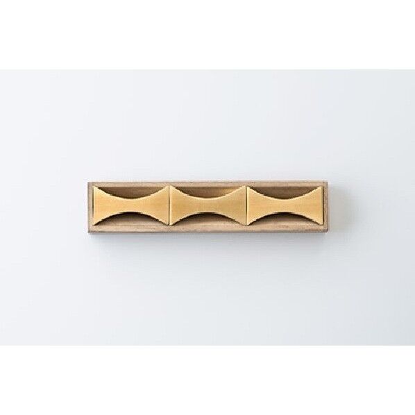 メタリスト 箸置き 『閃光』3個入 50×18×10mm 鋳肌 FG-037 1個
