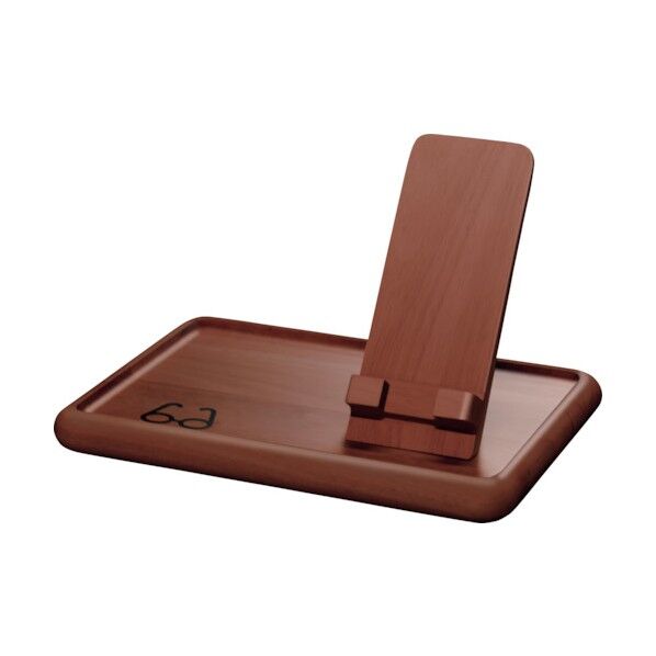 スマホスタンド付きトレー ダークブラウン S-2B 6300028743 1点