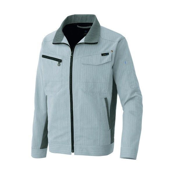 アジト ペンタスヘリンボーン 長袖サマーブルゾン 003シルバーグレー 5L 30630 1