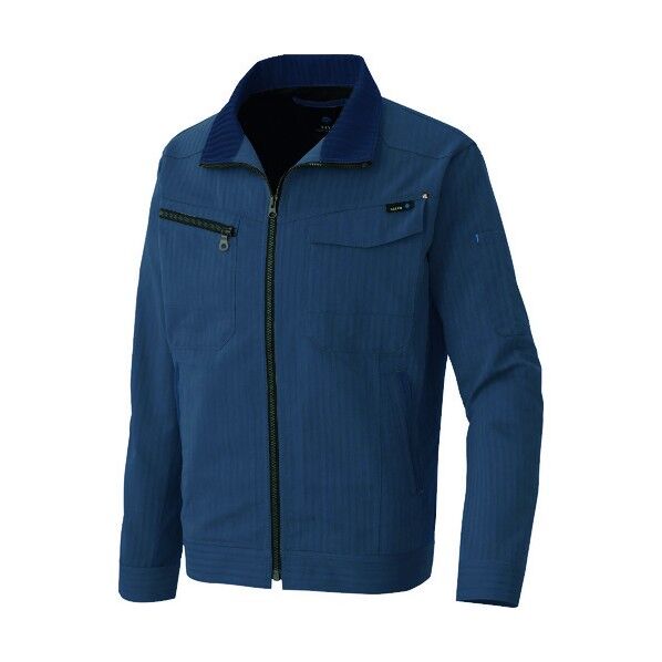 アジト ペンタスヘリンボーン 長袖サマーブルゾン 008ネイビー S 30630 1