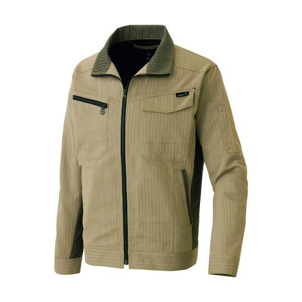 アジト ペンタスヘリンボーン 長袖サマーブルゾン 025カーキ 6L 30630 1