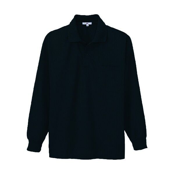吸汗速乾(クールコンフォート)ペン差し付長袖ポロシャツ(男女兼用) 010ブラック 6L 10600 1