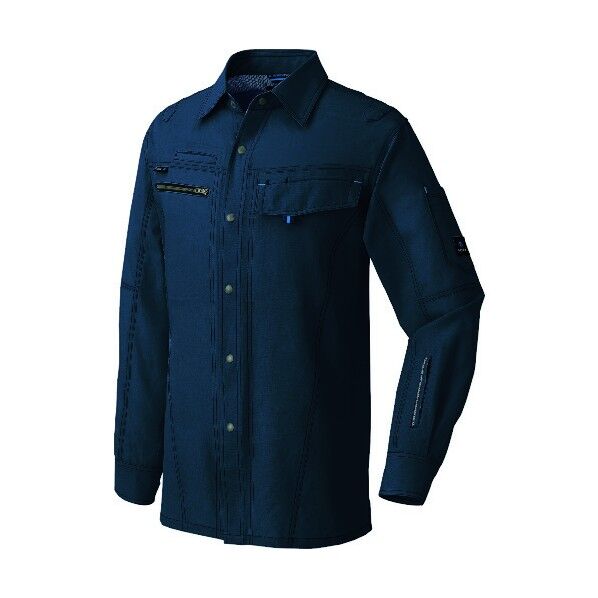 長袖シャツ（男女兼用） 018ディープネイビー 5L 30435 1