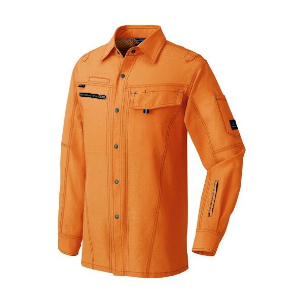 長袖シャツ(男女兼用) 063オレンジ 5L 30435 1