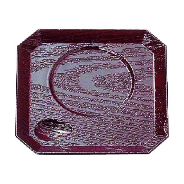 隅切茶碗蒸シ台 新溜木目 (ABS) 43010040 RFKM301 1個