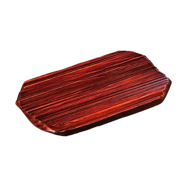 木製多人数用荒彫オシボリ受ケ 栃塗 85920000 POS8701 1個