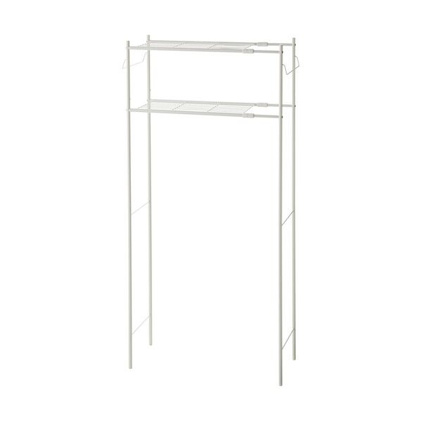洗濯機ラック タオル掛け付き マットホワイト HSR-1WH 1点...