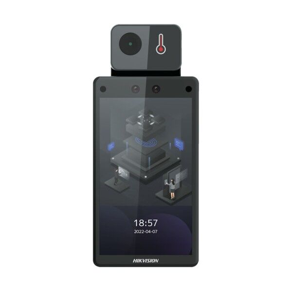 WIFI機能内蔵検温機能付顔認証リーダー DS-K1T672DWX-T 1点