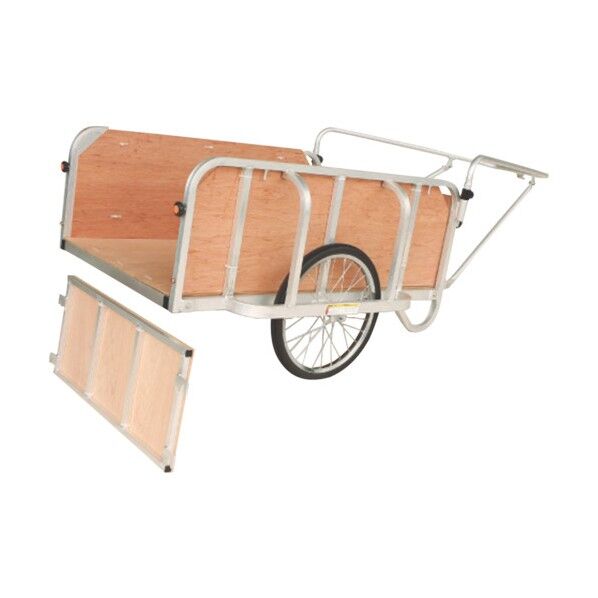 輪太郎アルミ製大型リヤカー(全面合板パネル付) BS-1208GII 1