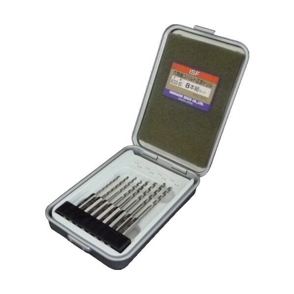 ISF 六角軸コバルト正宗ドリル 8本組セット(スチールケース入) 6COD-8S 1点