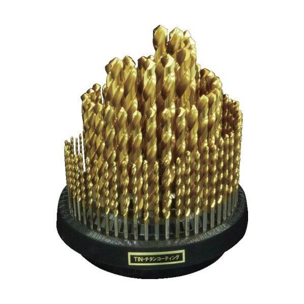 TINコーティング コバルト正宗ドリル 100本組セット(回転台付) TCOD-100RS 1セット...