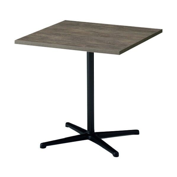 ノットワークカフェテーブル角型 天板ノルディックバーチ・脚サテンブラック TLL-0777J-TN 1点