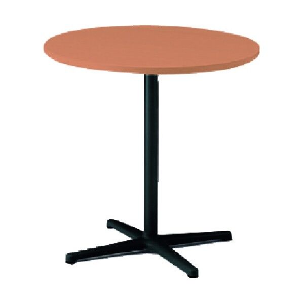 ノットワークカフェローテーブル円型 天板トリニティオーク・脚サテンブラック TLL-09C5J-TT 1点