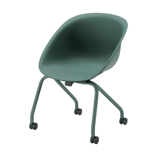 ワンチェアネスタブルヌードシェルタイプフォレストグリーン KLD-915-G2 1点