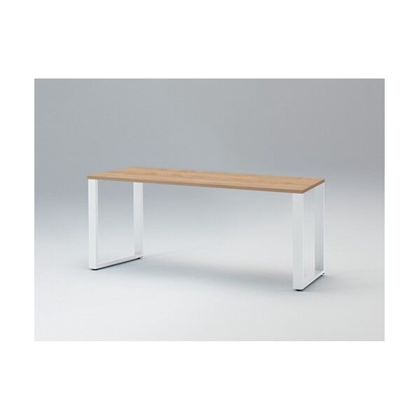 ノットワーク タッチダウンテーブル片面D600 天板トリニティオークライト・脚ホワイト