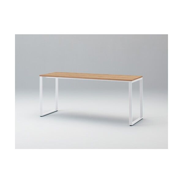 ノットワーク タッチダウンハイテーブル両面D900 天板トリニティオークライト・脚ホワイト