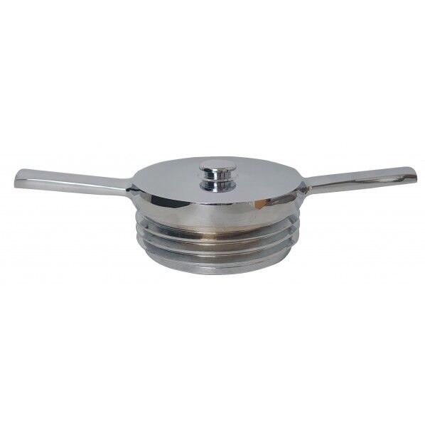 採水口用消防男キャップ 黄銅製 長角 クロームメッキ 鎖付き