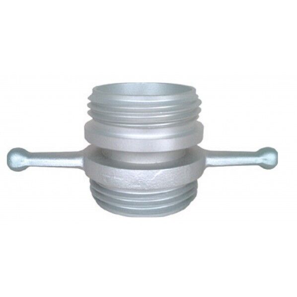 消防用媒介金具 アルミ製 消防ネジ男x消防ネジ男(スロッター) 65Ax65A 12NMM65A-S 1個