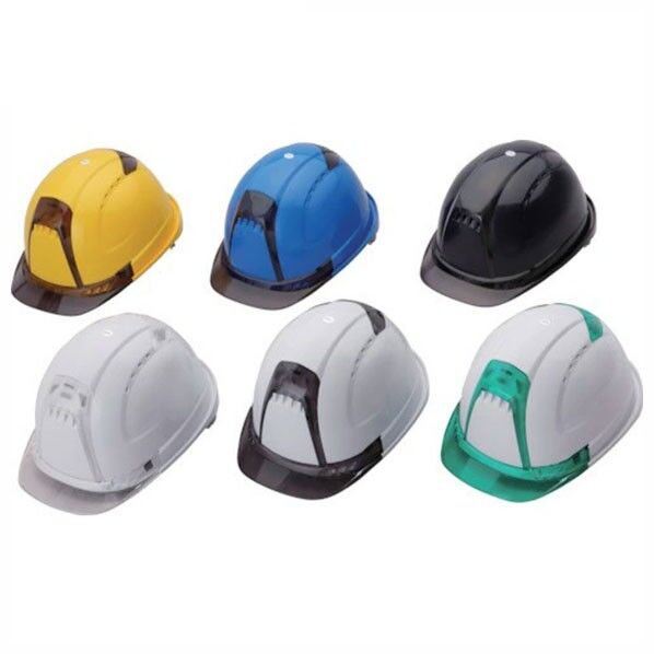 ひさし透明ヘルメット うす黄 NO.370F-OT-C-LY 1