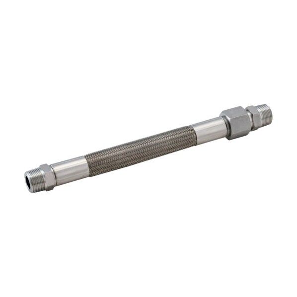 フッ素樹脂プライアブルホース T640-15Ax300L 6角ニップル+袋ナット・オスアダプター SUS304 T640-15AX300L SMSNM SUS304 1点